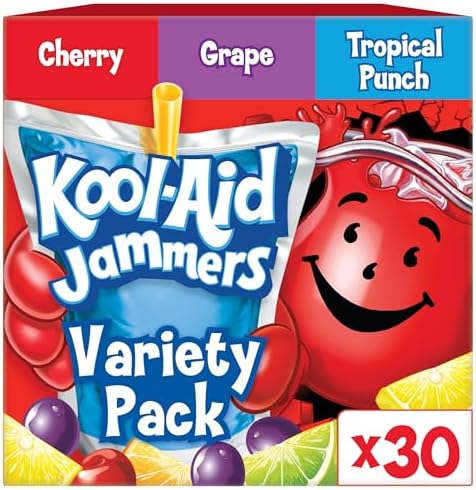 Kool-Aid Variety Pack, 30 ct Box Tropical Punch, Grape & Cherry, 6 fl oz